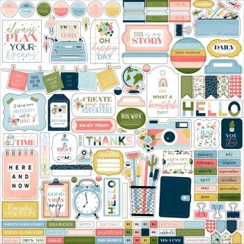 Наліпки Echo Park Day In The Life Cardstock Stickers Elements 30*30см