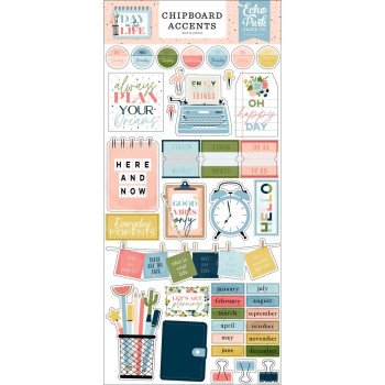  Наліпки з чіпборду Echo Park Day In The Life Accents 15*33см