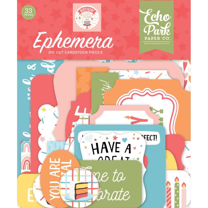 Висічки Echo Park Icons Birthday Girl 33/Pkg