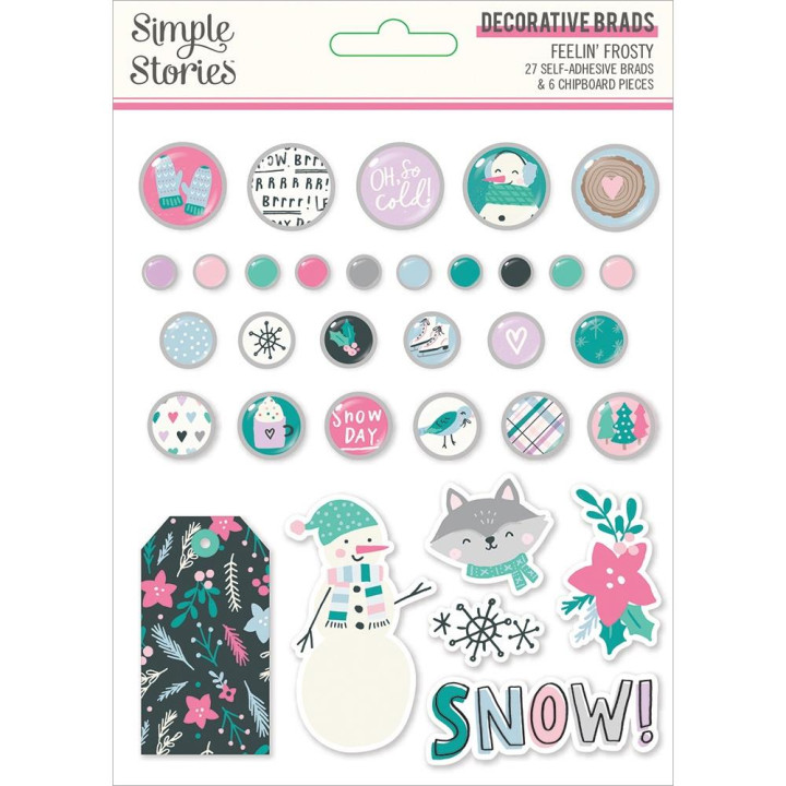 Брадси Simple Stories Feelin' Frosty 33/Pkg
