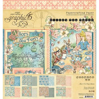 Набір паперу 20*20см Graphic 45 Alice's Tea Party 24/Pkg