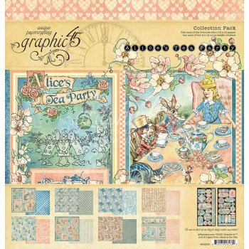 Набір паперу 30*30см Graphic 45 Alice's Tea Party 16/Pkg