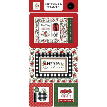  Наліпки з чіпборду Carta Bella Home For Christmas Frames 15*33см