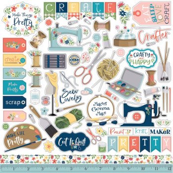 Наліпки Carta Bella Craft & Create Cardstock Stickers Elements 30*30см