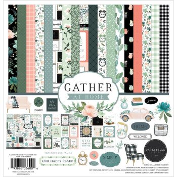 Набір паперу 30*30см Carta Bella Collection Kit Gather At Home 12/Pkg