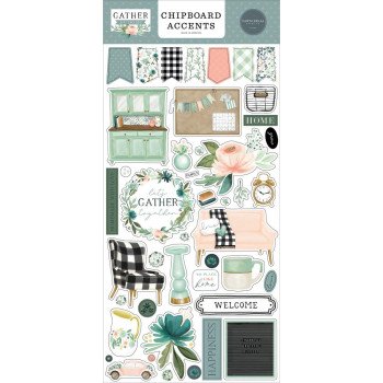  Наліпки з чіпборду Carta Bella Gather At Home Accents 15*33см