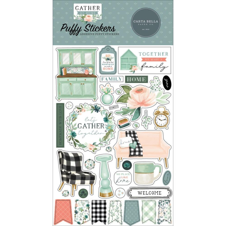 Наліпки Puffy Carta Bella Gather At Home 10*15см
