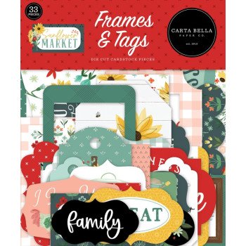 Висічки Carta Bella Frames & Tags Sunflower Market 33/Pkg