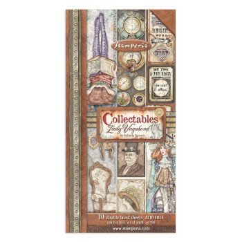 Набір паперу 15*30см Stamperia CollectablesLady Vagabond Lifestyle 10/Pkg