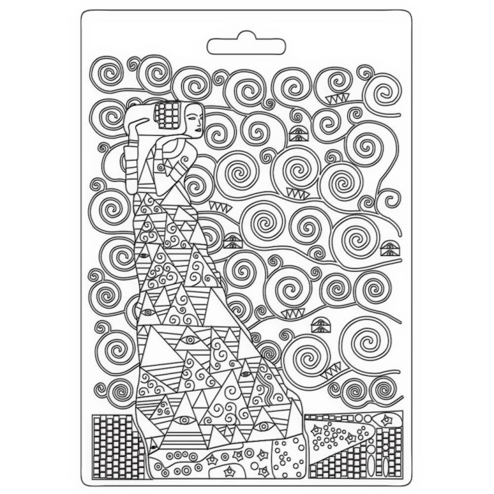  Молд Stamperia Soft Maxi A5 The Waiting, Klimt