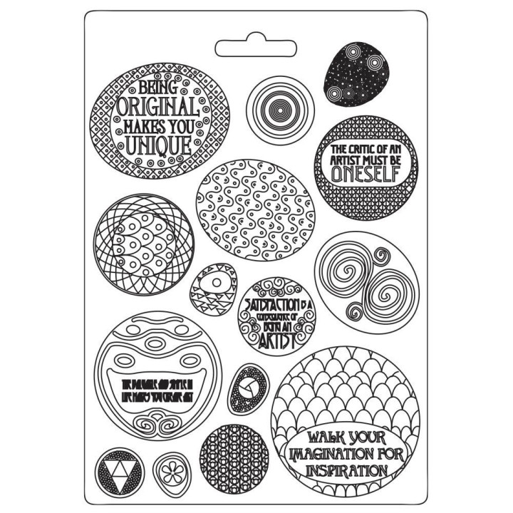  Молд Stamperia Soft Maxi Mould Round Patterns, Klimt 21*29см