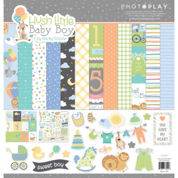 Набір паперу 30*30см PhotoPlay Hush Little Baby Boy 12/Pkg