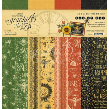 Набір паперу 30*30см Graphic 45 Paper Pad Let It Bee 16/Pkg