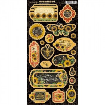 Чіпборд Graphic 45 Let It Bee Chipboard Die-Cuts 15*33см