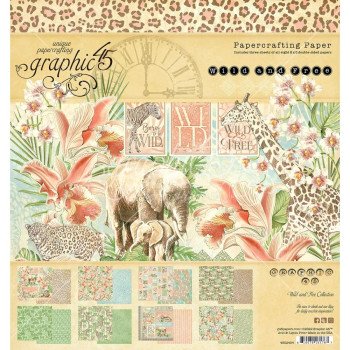 Набір паперу 20*20см Graphic 45 Wild & Free 24/Pkg
