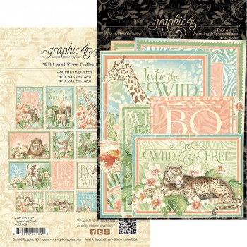 Карти Graphic 45 Wild & Free Ephemera & Journaling Cards 32/Pkg