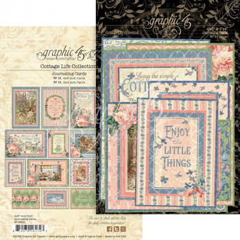 Карти Graphic 45 Cottage Life Ephemera & Journaling Cards 32/Pkg