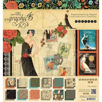 Набір паперу 20*20см Graphic 45 Couture 24/Pkg