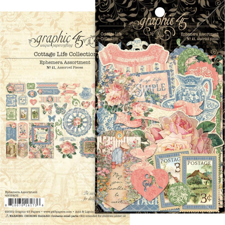 Висічки Graphic 45 Cottage Life 41/Pkg