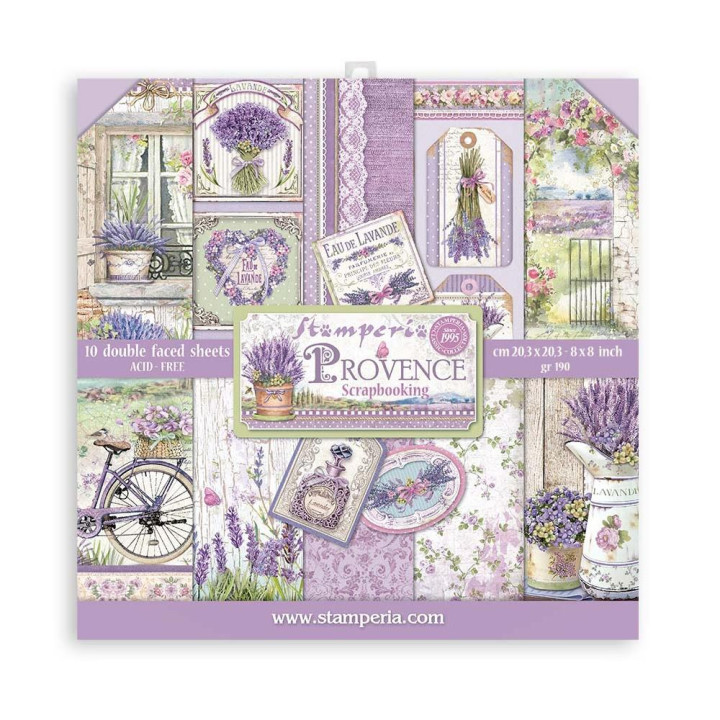 Набір паперу 20*20см Stamperia Provence 10/Pkg SBBS53