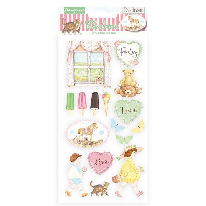 Чіпборд Stamperia Elements, Day Dream Toys 15*30см