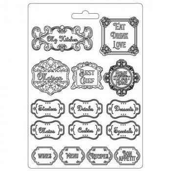 Молд Stamperia Soft Maxi Mould Labels, Casa Granada 21*29см