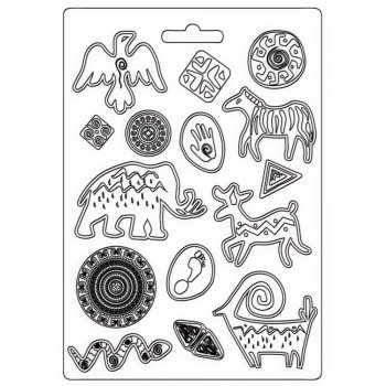 Молд Stamperia Soft Maxi Mould Graffiti, Savana 21*29см