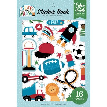 Наліпки Echo Park Play All Day Boy Sticker Book 16/Pkg