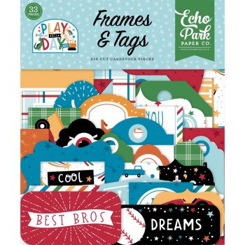 Висічки Echo Park Frames & Tags Play All Day Boy 33/Pkg