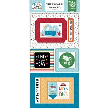  Наліпки з чіпборду Echo Park Play All Day Boy Frames 15*33см