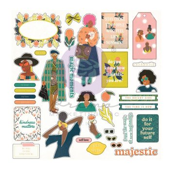Висічки Prima Majestic Cardstock Ephemera 34/Pkg