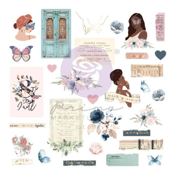Висічки Prima Indigo By Frank Garcia Cardstock Ephemera 30/Pkg