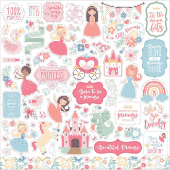 Наліпки Echo Park Our Little Princess Cardstock Stickers Elements 30*30см