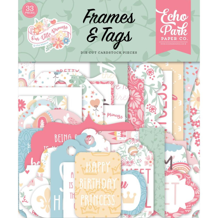 Висічки Echo Park Frames & Tags Our Little Princess 33/Pkg