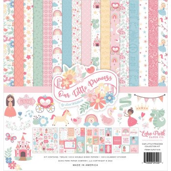 Набір паперу 30*30см Echo Park Our Little Princess 12/Pkg