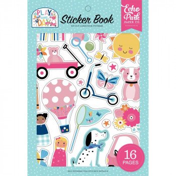 Наліпки Echo Park Play All Day Girl Sticker Book 16/Pkg