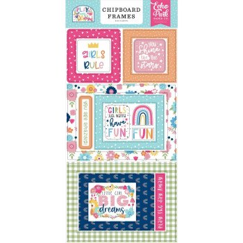  Наліпки з чіпборду Echo Park Play All Day Girl Frames 15*33см