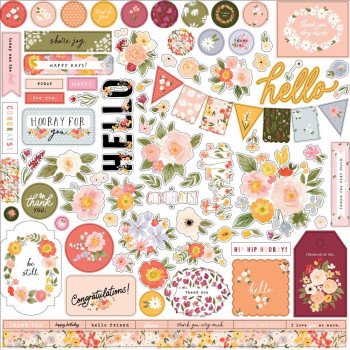 Наліпки Carta Bella Flora No. 5 Cardstock Stickers Elements 30*30см