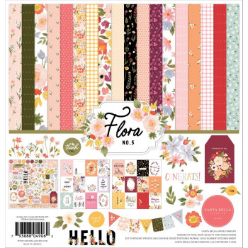 Набір паперу 30*30см Carta Bella Collection Kit  Flora No. 5 12/Pkg