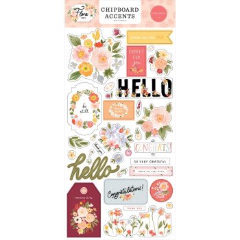  Наліпки з чіпборду Carta Bella Flora No. 5 Accents 15*33см
