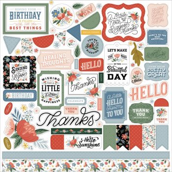 Наліпки Carta Bella Salutations No. 2 Cardstock Stickers Elements 30*30см