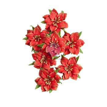 Квіти Prima Mulberry Paper Flowers Candy Cane Lane Rudolph's Nose
