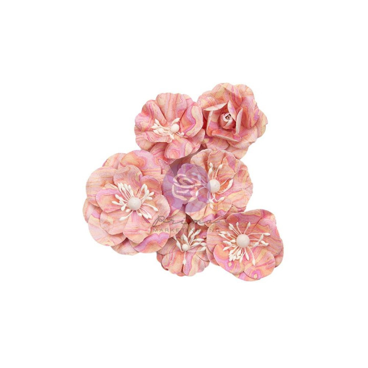 Квіти Prima Mulberry Paper Flowers Strawberry Milkshake Marbled With Love