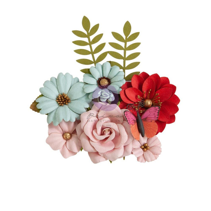 Квіти Prima Mulberry Paper Flowers Candy Cane Lane Magical December