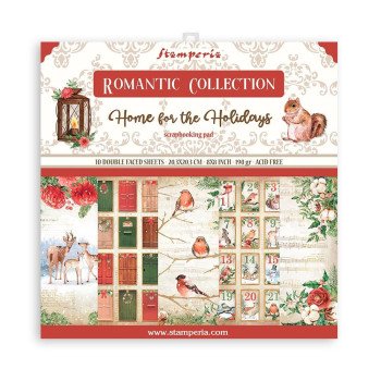 Набір паперу 20*20см Stamperia Home For The Holidays 10 аркушів