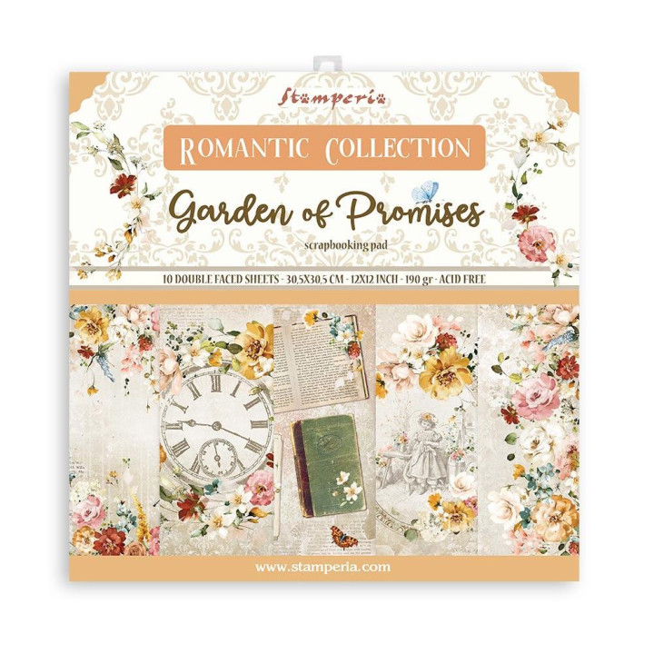 Набір паперу 30*30см Stamperia Garden Of Promises 10/Pkg