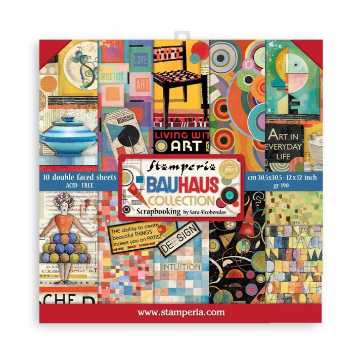 Набір паперу 30*30см Stamperia Bauhaus 10/Pkg