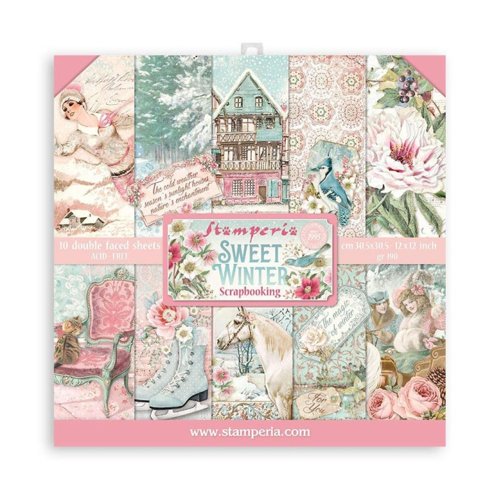 Набір паперу 30*30см Stamperia Sweet Winter 10/Pkg