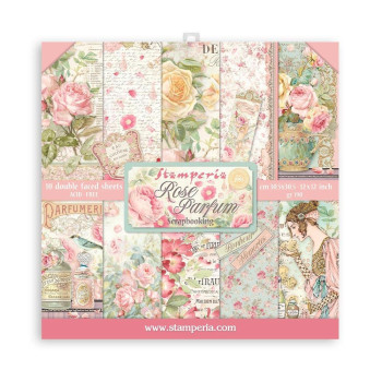 Набір паперу 30*30см Stamperia Rose Parfum 10/Pkg