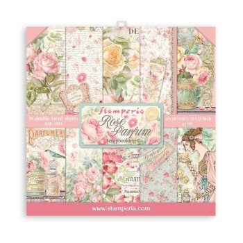 Набір паперу 30*30см Stamperia Rose Parfum 10/Pkg